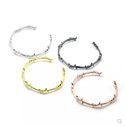 Brand Europe and America minimalism winding thorns twisted wire men and women bracelet bracelet Brand Europe and America minimalism winding thorns twisted wire men and women bracelet bracelet